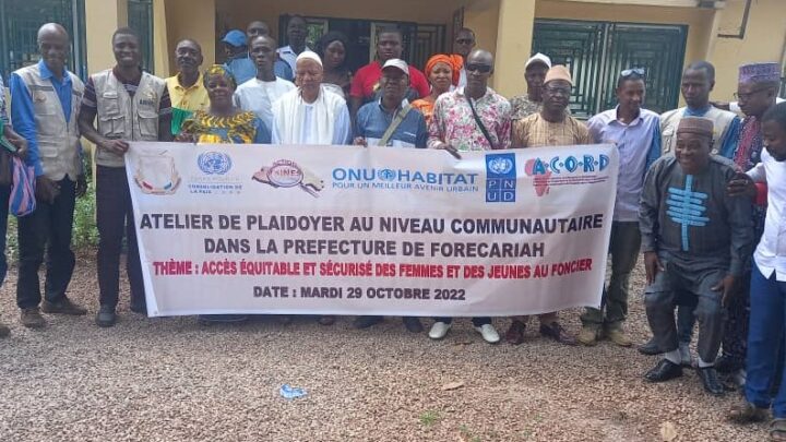 Action Mines et ACCORD ont outillé des femmes et des jeunes sur l’accès sécurisé au foncier dans plusieurs préfectures de la Basse Guinée