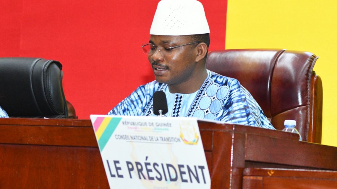 Débat d’orientation sur la nouvelle constitution : discours du président du CNT,  Dansa Kourouma