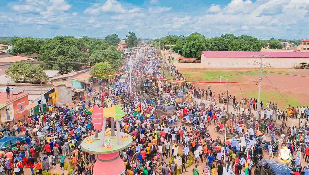 Tabaski : une foule a accueilli Mamadi Doumbouya à Kankan