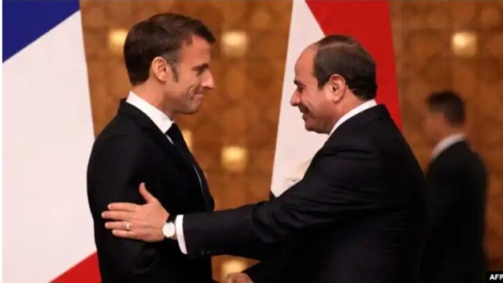 En Egypte, Macron plaide pour relancer le processus de paix israélo-palestinien