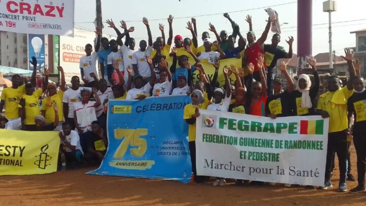 Amnesty International Guinée : les activités bouclées par une randonnée pédestre