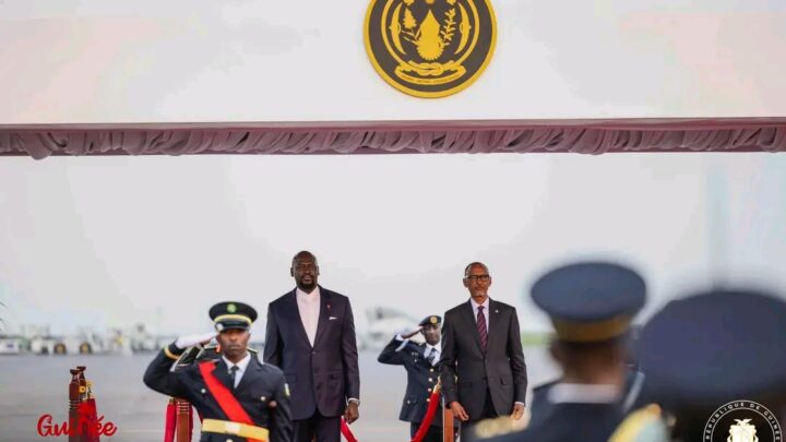 Visite d’amitié et de travail : le Président de la transition,  le Général Mamadi Doumbouya, est arrivé à Kigali.