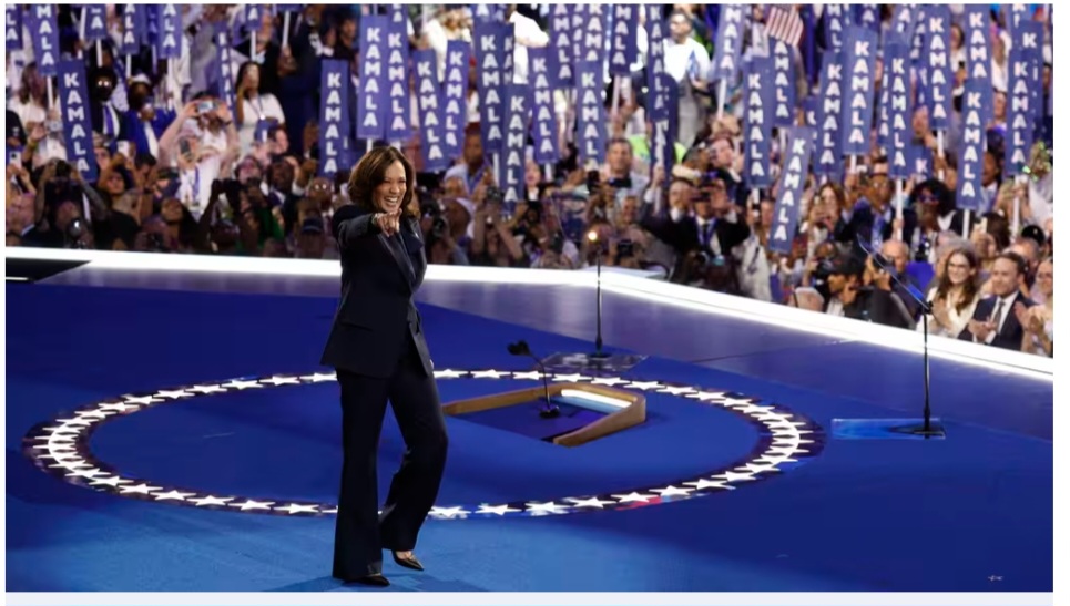 Présidentielle américaine 2024 : ce qu’il faut retenir du discours de Kamala Harris, officiellement investie candidate par les démocrates