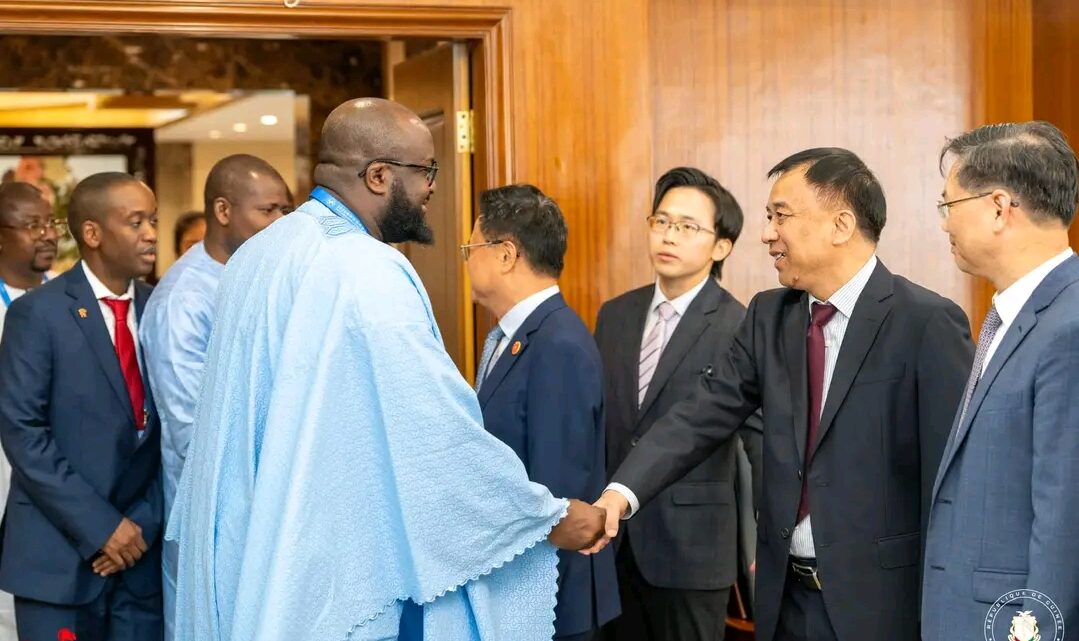 Djiba Diakité, Ministre Directeur de Cabinet de la Présidence, Président du Comité Stratégique de Simandou et Président de l’accord-cadre sino-guinéen, rencontre le Président de la Commission Nationale de Réforme et Développement de Chine (NDRC) à Pékin.