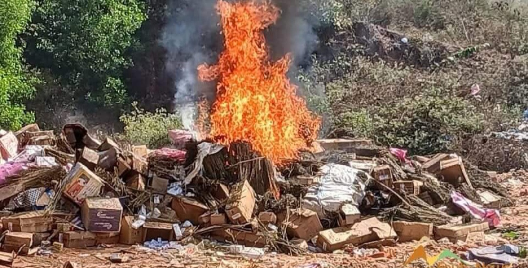 Mamou : 1 200 kg de chanvre indien et des médicaments illicites incinérés