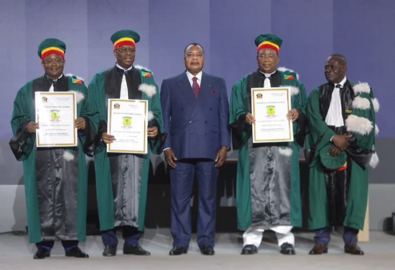 Trois anciens chefs d’État africains décorés docteurs honoris causa au Congo